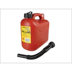 5 litre plastic fuel red can