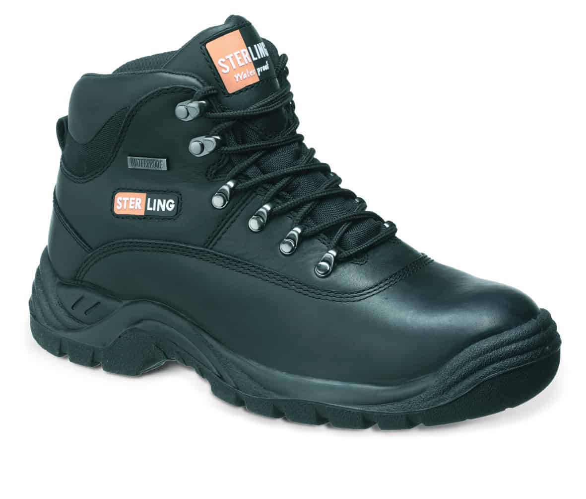 Sterling waterproof safety boot black