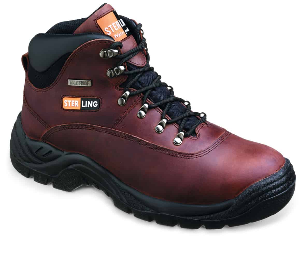 Sterling waterproof safety boot brown