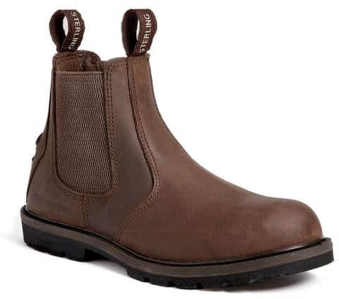 Sterling Slip-on safety boot brown